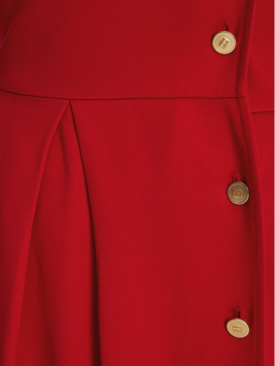 Tommy Hilfiger Tommy Hilfiger Rochie tip cămașă WW0WW45819 Roșu Regular Fit