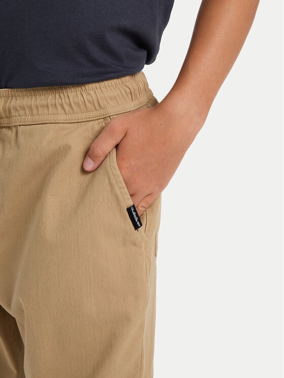 Quiksilver Quiksilver Pantaloni din material Taxer Heavy Twill EQBNP03132 Bej Cargo Fit