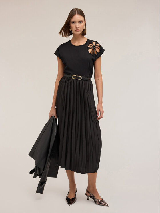 Motivi Motivi T-shirt G015W003480N033 Nero Regular Fit