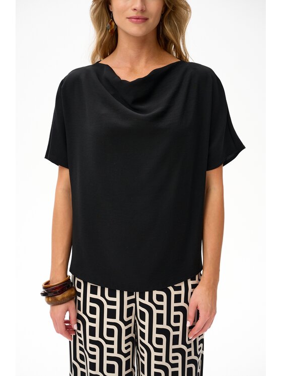 blue shadow blue shadow Bluzka Neri 2 Czarny Regular Fit