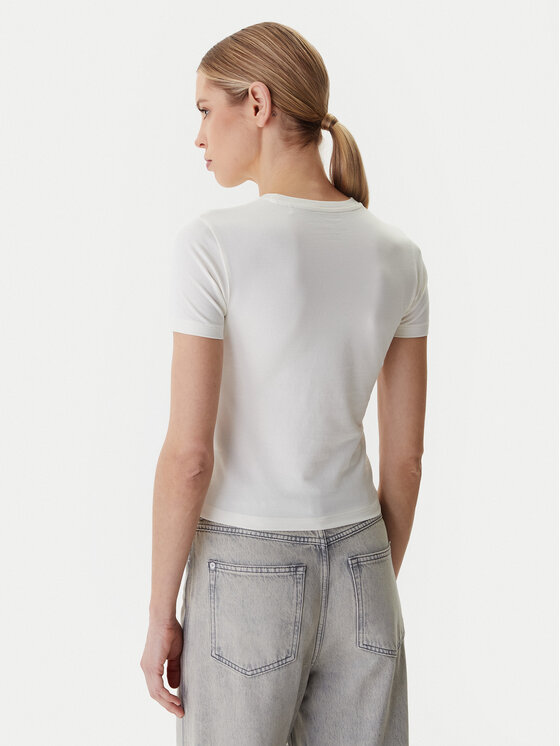 Guess Jeans Guess Jeans T-shirt W6RI15 J1314 Écru Regular Fit