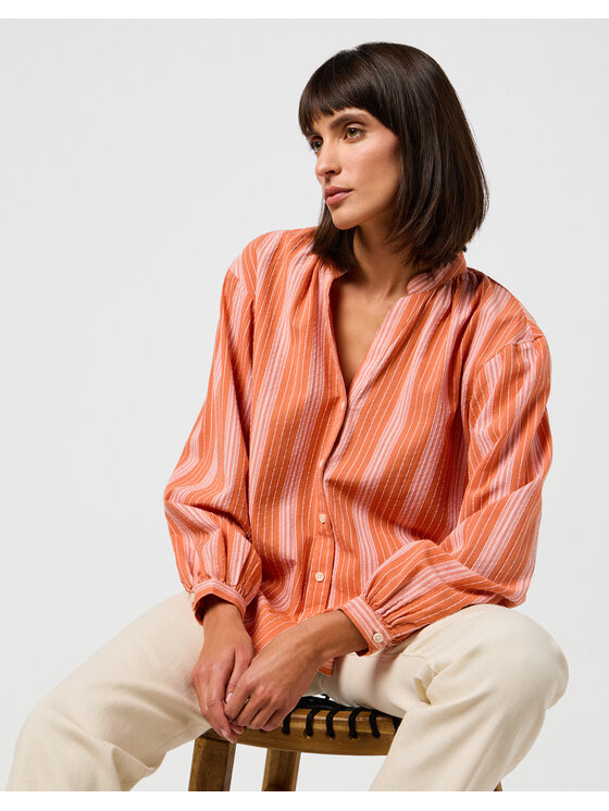 Wrangler Wrangler Koszula POET SVE BLOUSE Pomarańczowy Relaxed Fit