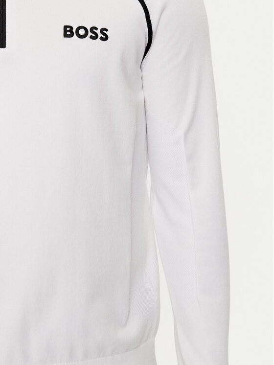 BOSS Boss Sweter Hydro-X 50519377 Biały Regular Fit