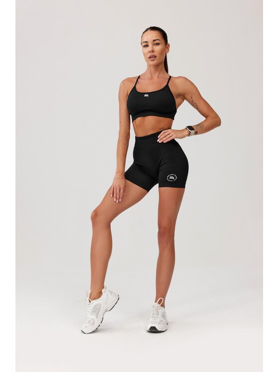 ROUGH RADICAL ROUGH RADICAL Szorty sportowe SEAMLESS GLOW SHORTS Czarny Slim Fit