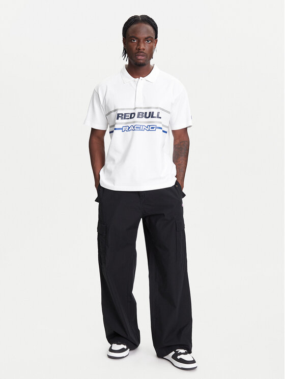 Pepe Jeans Pepe Jeans Tricou polo Red Bull Racing Moto Panel RM540017 Alb Regular Fit