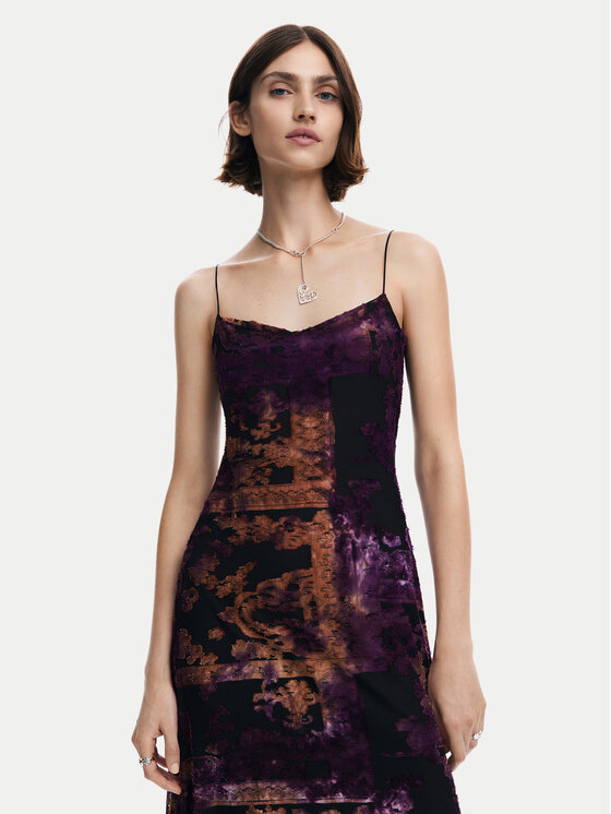 Desigual Desigual Každodenní šaty Rosy 24WWVK15 Barevná Slim Fit