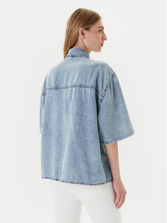 Mustang Mustang Jeans srajca Ella 1016568 Modra Oversize