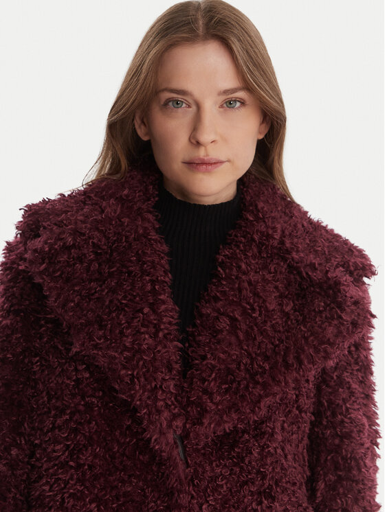 DKNY DKNY Шуба DLEMFW97 Бордовий Regular Fit