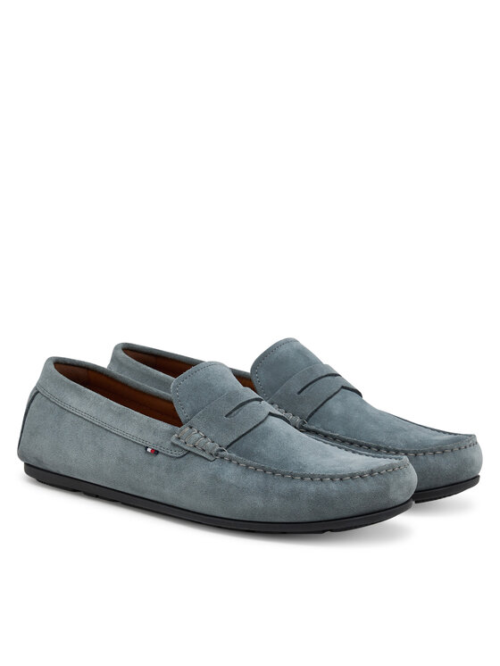 Tommy Hilfiger Tommy Hilfiger Мокасини Casual Hilfiger Suede Driver FM0FM04998 Сірий