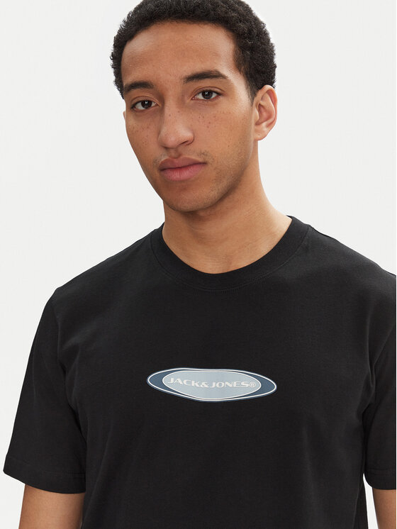Jack&Jones Jack&Jones Marškinėliai Pacer 12273880 Juoda Relaxed Fit