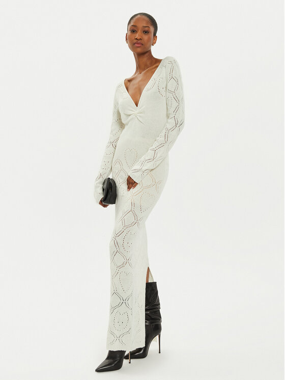 TWINSET TWINSET Rochie tricotată 242TP3451 Alb Slim Fit