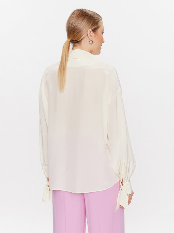 BOSS BOSS Bluse 50483312 Écru Relaxed Fit