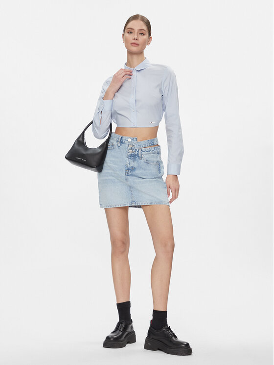 Tommy Jeans Tommy Jeans Fustă de blugi Mom Cut Out Wb Uh Skirt Ah7011 DW0DW17217 Albastru Slim Fit