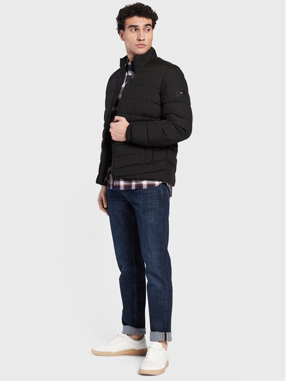 Tommy Hilfiger Tommy Hilfiger Μπουφάν χειμωνιάτικο Branded Stand MW0MW29011 Μαύρο Regular Fit
