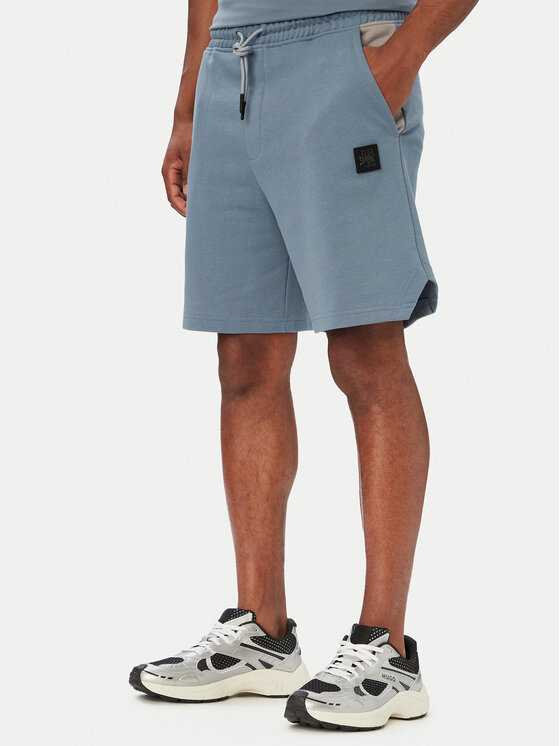 HUGO Kratke hlače iz tkanine Despen_RB 50559712 Siva Relaxed Fit