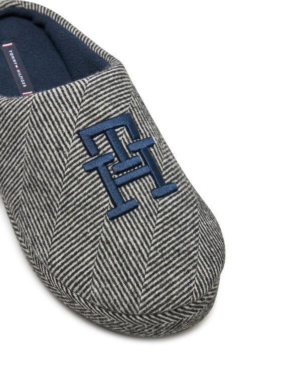 Tommy Hilfiger Tommy Hilfiger Bačkory Embroi Herringbone House Shoe FM0FM05539 Černá