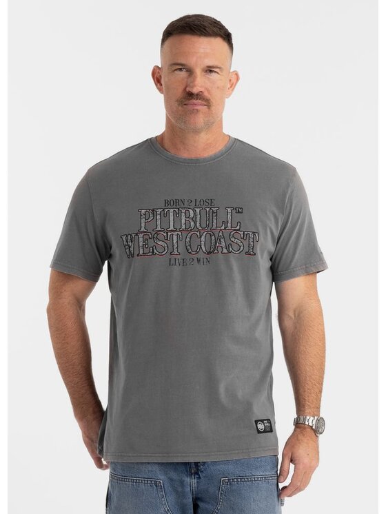 PITBULL PITBULL T-Shirt AUTOMATIC Szary Regular Fit