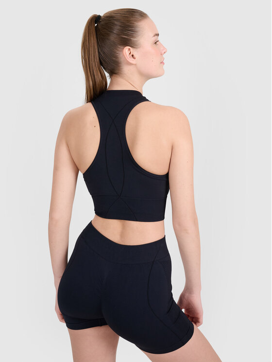 4F 4F Koszulka techniczna TRAINING SEAMLESS Czarny Slim Fit