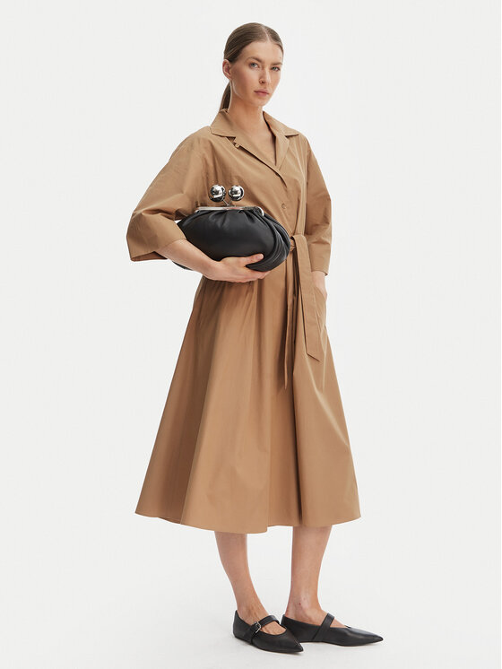 Weekend Max Mara Weekend Max Mara Košilové šaty Padana 2615221062 Hnědá Regular Fit