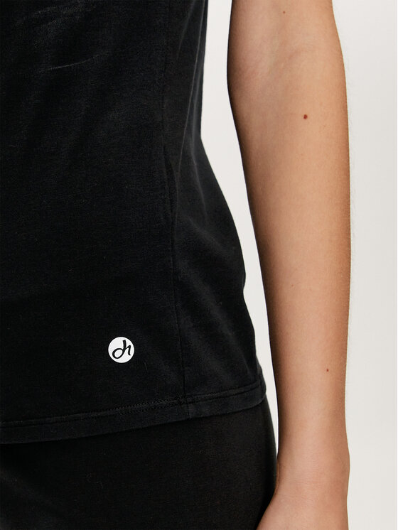 Deha Deha Tričko A00150 Čierna Regular Fit