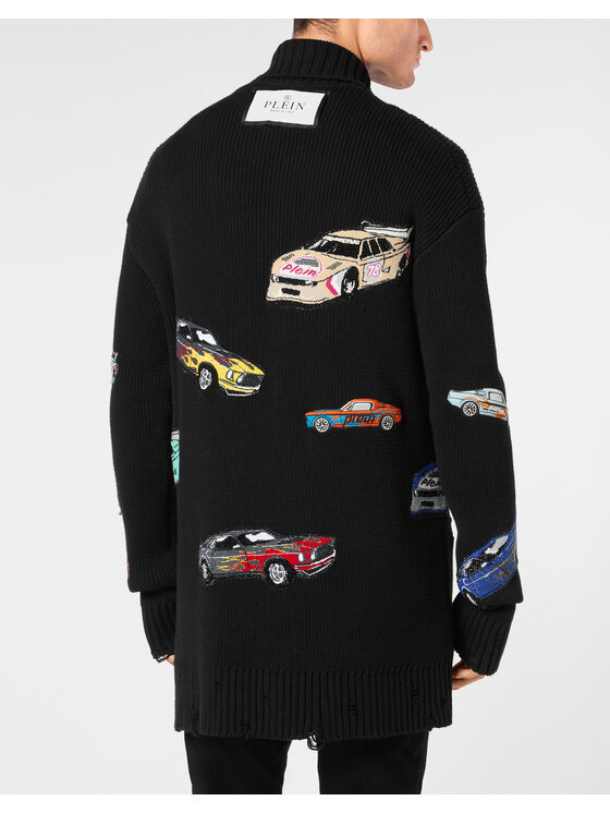 PHILIPP PLEIN PHILIPP PLEIN Kardigan 22557 Černá Regular Fit
