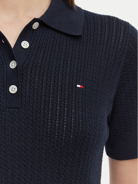 Tommy Hilfiger Tommy Hilfiger Polo WW0WW49362 Tumši zils Slim Fit