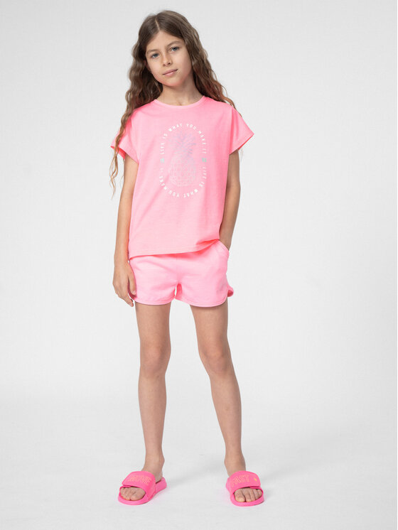 4F 4F Спортни шорти 4FJSS23TSHOF099 Розов Regular Fit