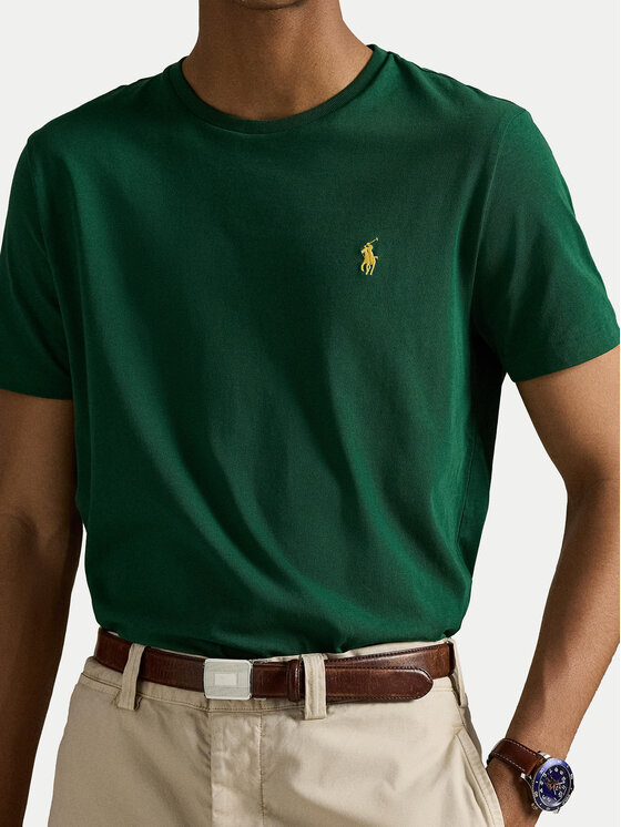Polo Ralph Lauren Polo Ralph Lauren T-krekls 710671438461 Zaļš Custom Slim Fit
