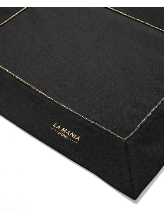 La Mania La Mania Podkładka na stół Bauhaus Black & Gold II 50x38 Czarny