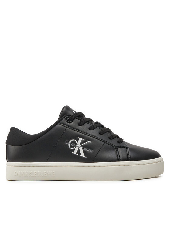 Calvin Klein Jeans Snīkeri Classic Cupsole Lowlaceup Lth Wn YW0YW01444 Melns