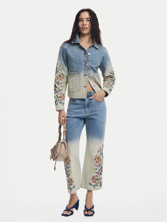Desigual Desigual Geacă de blugi Houston 25SWED06 Albastru Regular Fit