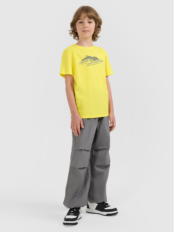 4F 4F T-Shirt APRES SKI Żółty Regular Fit