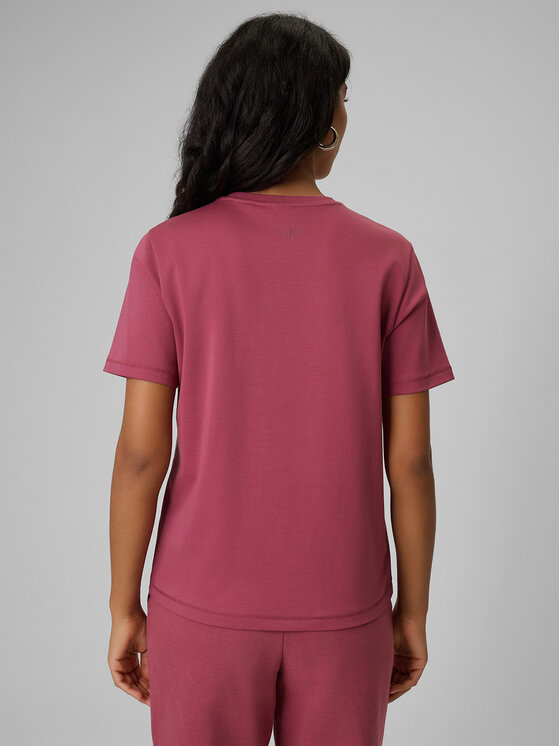 4F 4F T-Shirt BASIC+ Bordowy Regular Fit
