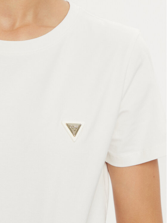 Guess Guess Tričko V4YI09 J1314 Écru Oversize