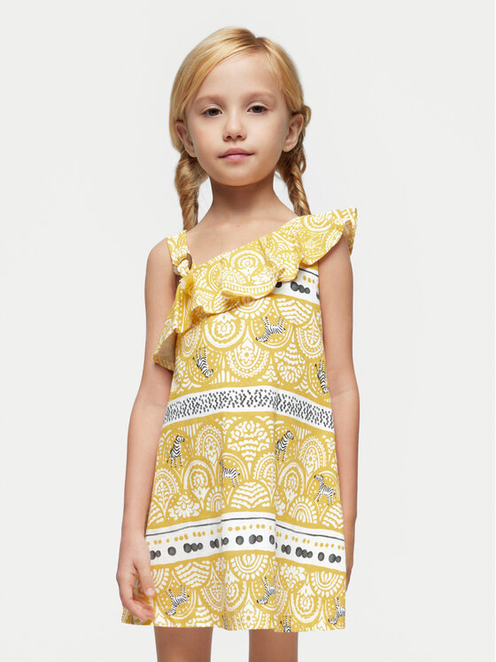 Mayoral Mayoral Rochie de vară 3951 Galben Regular Fit