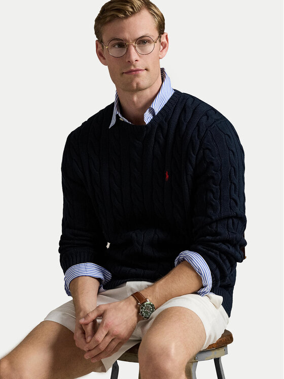 Polo Ralph Lauren Polo Ralph Lauren Džemper 710775885001 Tamnoplava Regular Fit