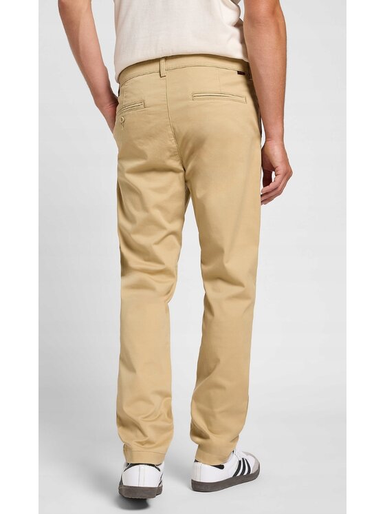 Lee Lee Spodnie materiałowe Slim Chino Beżowy Chino Fit