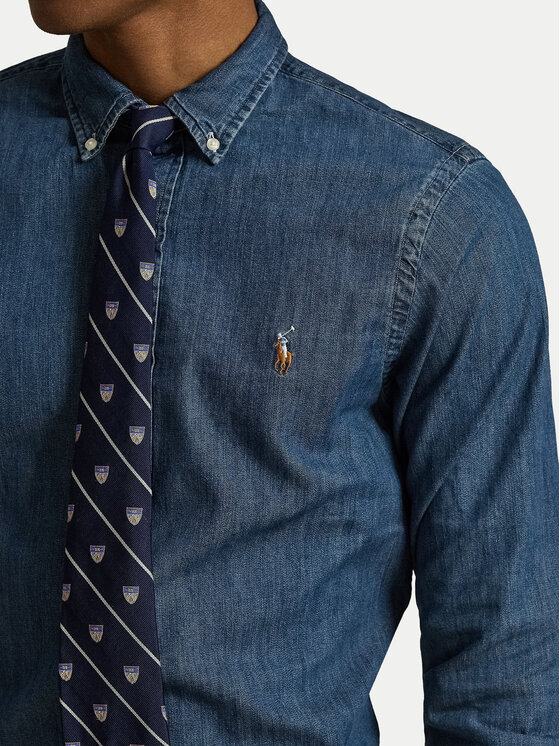 Polo Ralph Lauren Polo Ralph Lauren Πουκάμισο Core Replen 710548539 Σκούρο μπλε Slim Fit