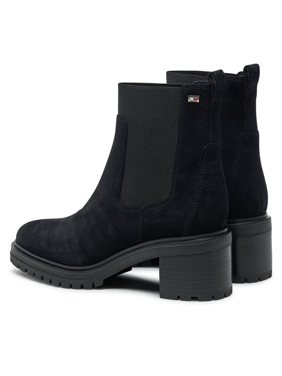 Tommy Hilfiger Tommy Hilfiger Kotníková obuv s elastickým prvkem FW0FW08429 Černá