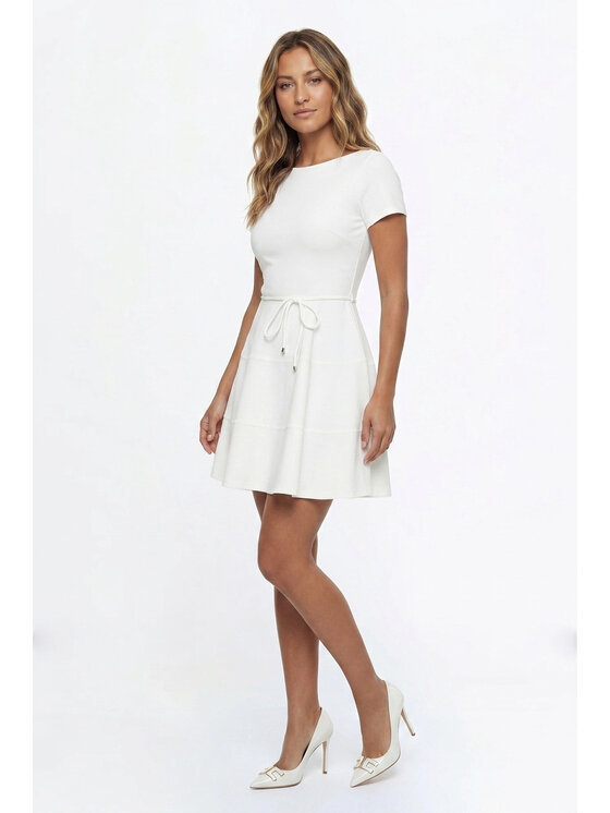 FIGL FIGL Každodenné šaty M1355 Krémová A-Line Fit
