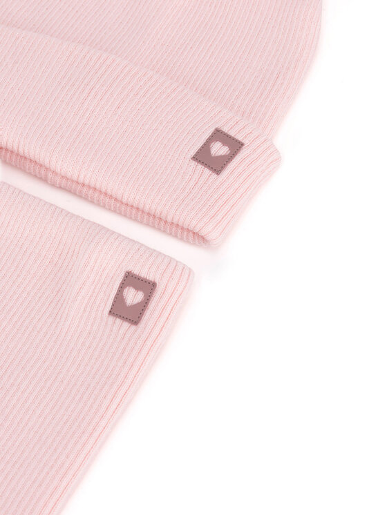 Nelli Blu Nelli Blu Set Mütze und Loop-Schal 7KF-001-AW24 Rosa