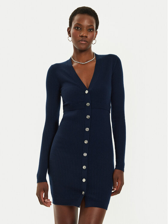 PINKO Pinko Strickkleid Riserva 104017 A15S Dunkelblau Regular Fit