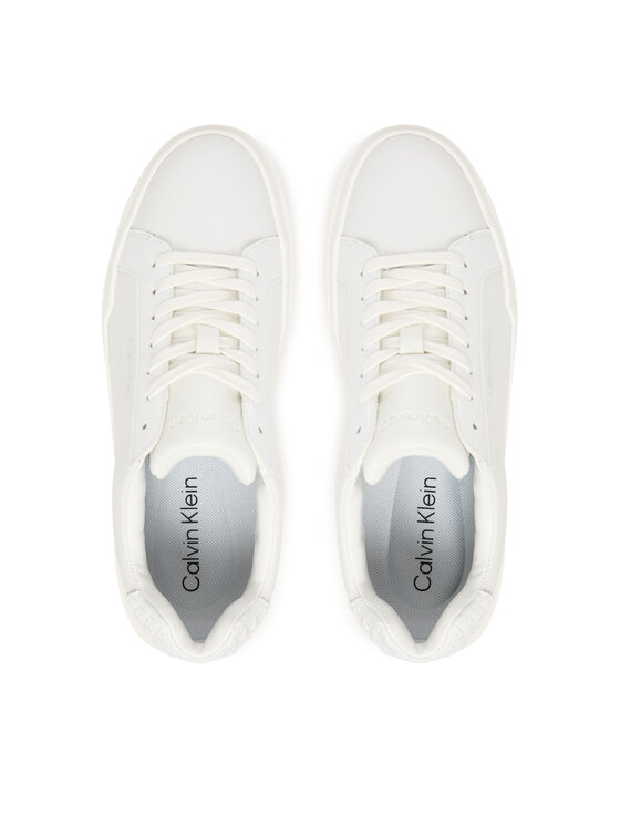 Calvin Klein Calvin Klein Sneakersy Chunky Cupsole Laceup Lth Bt Aop YW0YW02036 Biela