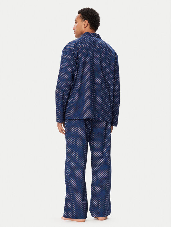 Tommy Hilfiger Tommy Hilfiger Pižama UM0UM04026 Mornarsko modra Relaxed Fit