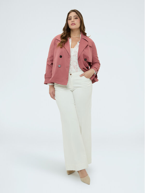Fiorella Rubino Fiorella Rubino Płaszcz zimowy 8004T000352N006 Różowy A-Line Fit