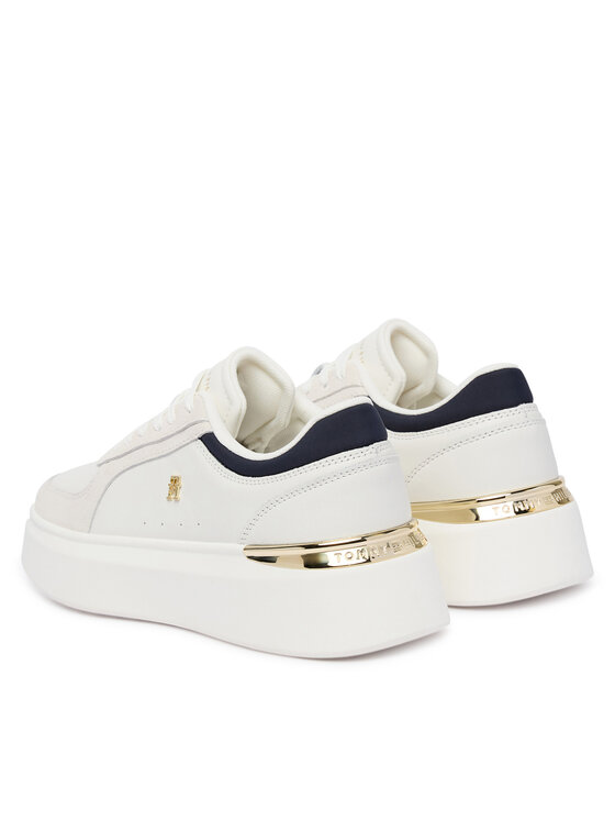 Tommy Hilfiger Tommy Hilfiger Сникърси Th Satin Platform Sneaker FW0FW09307 Екрю