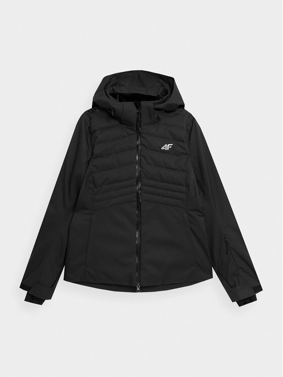 4F 4F Slidinėjimo striukė 4FAW23TTJAF339 Juoda Slim Fit