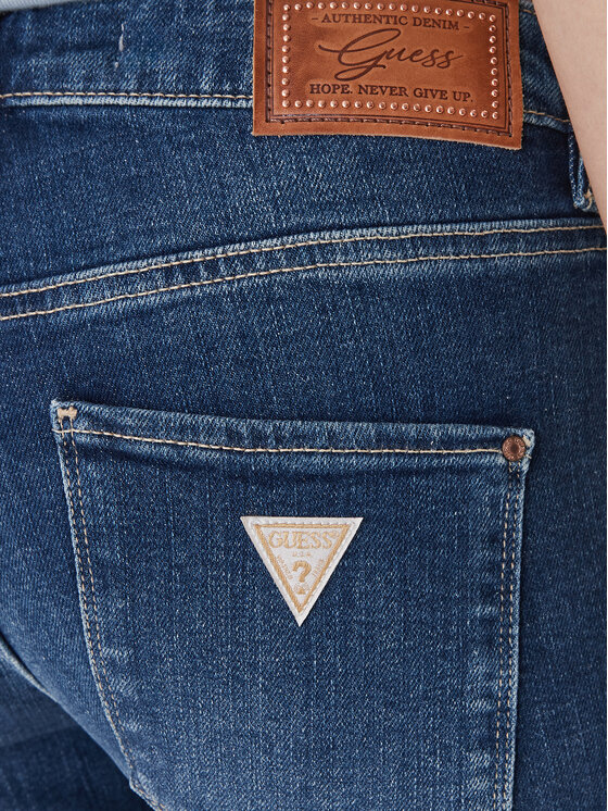 Guess Guess Jeansy W6RA15 D6883 Granatowy Straight Leg