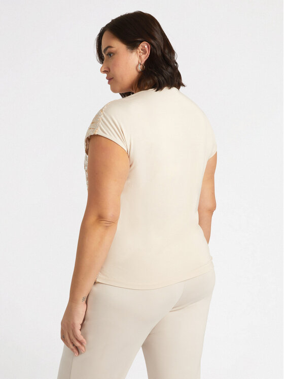 Fiorella Rubino Fiorella Rubino T-shirt G369L008118N008 Oro Regular Fit