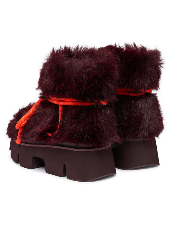 United Nude United Nude Μπότες Χιονιού Stomper Fur Boot 11048993120 Μπορντό
